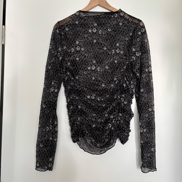 Free People French Kiss Layering Top in black floral lace - Picture 3 of 5